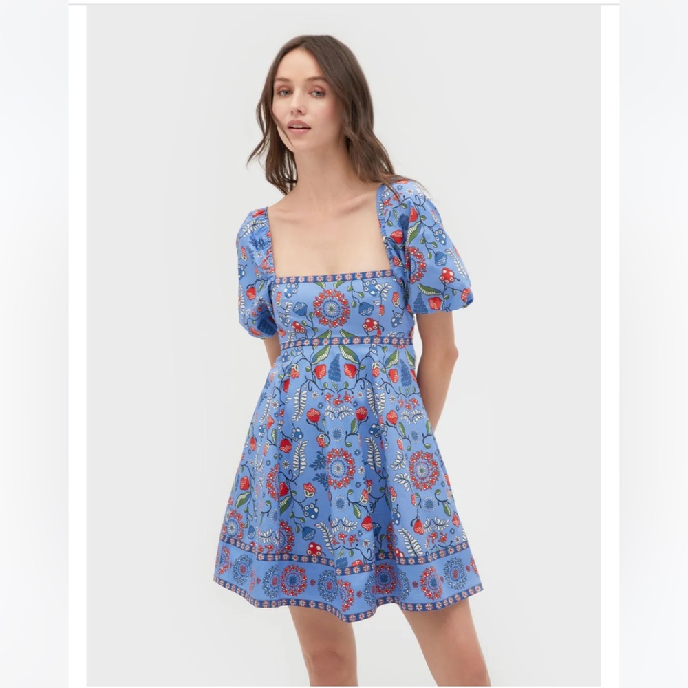 Hill House Matilda Mini Dress in Swedish Floral - S